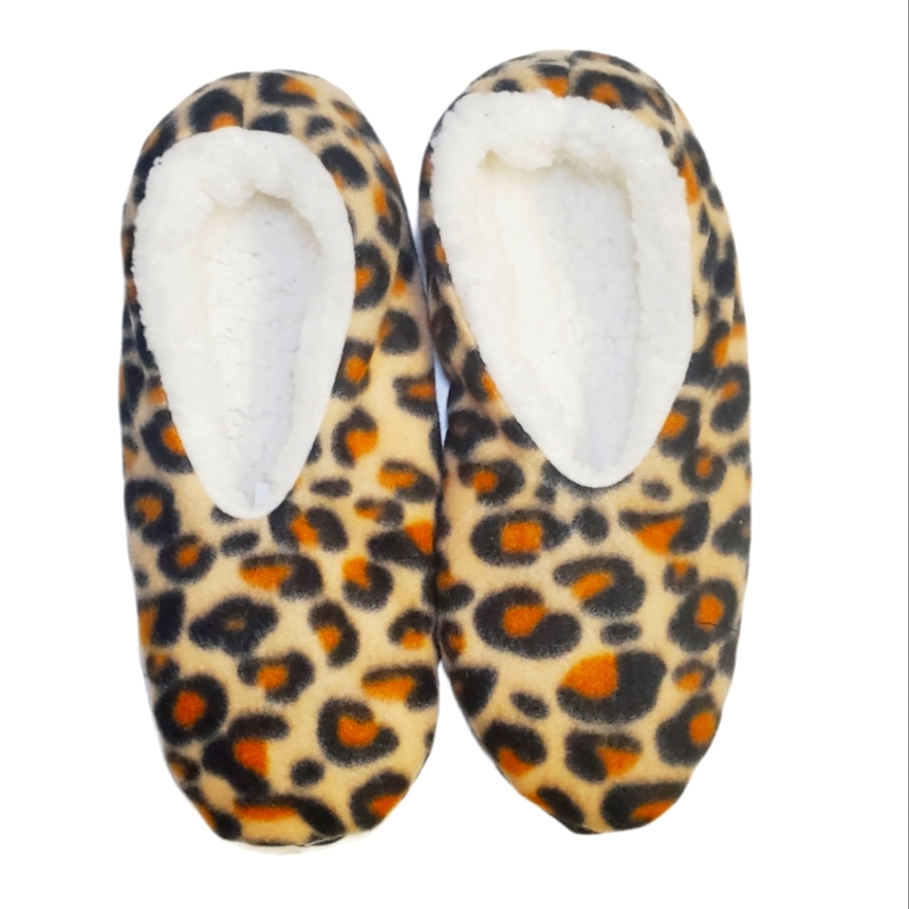 ♥️ 4 for $25 ❤ #321 New Animal Print Fuzzy Slippers Size 7 8 Cheetah Leapord